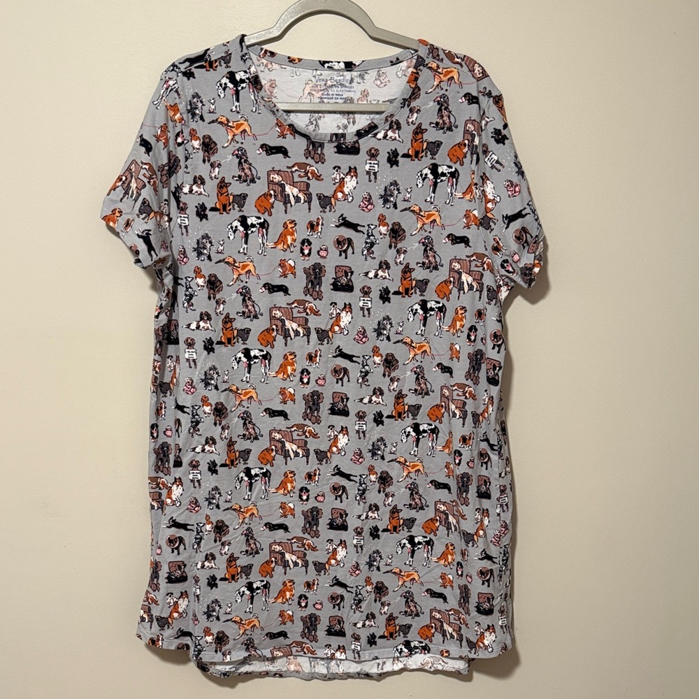 Vera Bradley Dog Print Cotton Sleep Tee